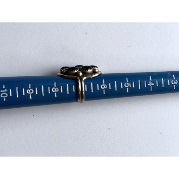 Vintage Sterling Silver Ring Lot — Turquoise, Onyx, Jasper, Modernist 4pc Bundle - Picture 3 of 15